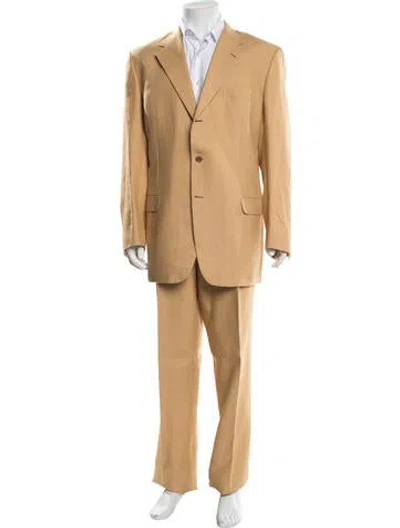 Pre-owned Brioni Linen Two-piece Suit In Neutrals