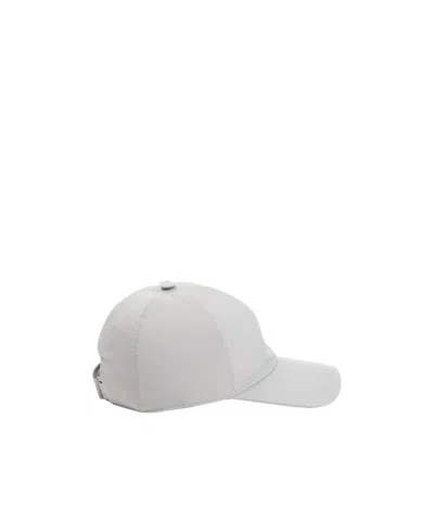 Brioni Logo Baseball Cap In Gray