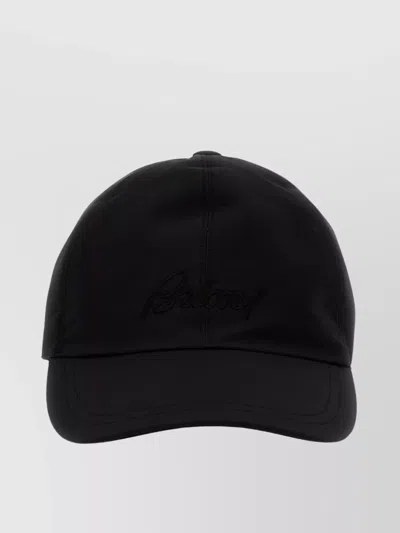 Brioni Logo Cap With Curved Brim In Blue