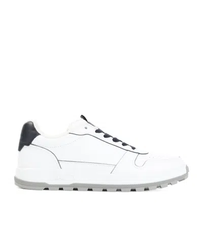 Brioni Logo Detail Low-top Sneakers In White