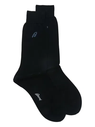 Brioni Logo-detail Socks In Multi