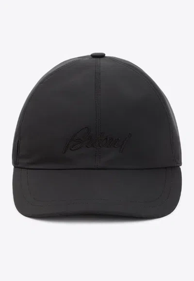 Brioni Logo-embroidered Baseball Cap In Blue