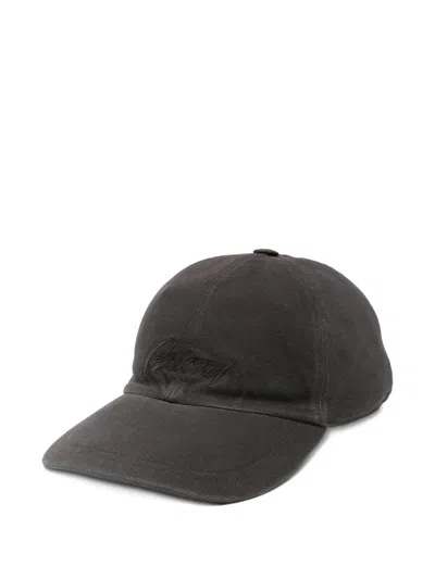 Brioni Logo-embroidered Baseball Cap In Black