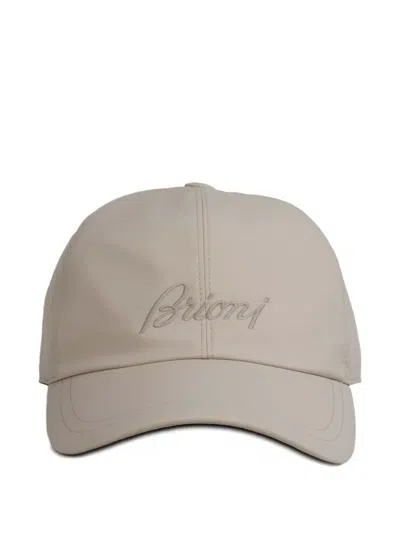Brioni Logo-embroidered Baseball Cap In Neutral