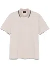 Brioni Logo-embroidered Polo Shirt In Neutrals