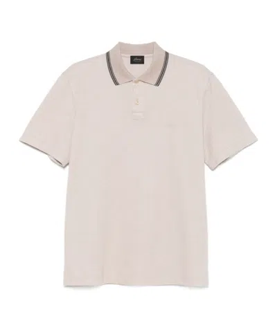 BRIONI LOGO-EMBROIDERED POLO SHIRT