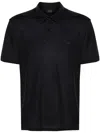 Brioni Blue Logo-embroidered Wool Polo Shirt In 蓝色