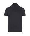 Brioni Logo-embroidered Wool Polo Shirt In Black