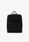 Brioni Zip Backpack Adjustable Straps Top Handle In Black