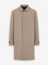 Brioni Performa Collared Long Coat In Black