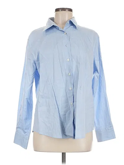 Pre-owned Brioni Long Sleeve Button Down Shirt In Blue