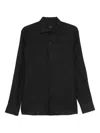 Brioni Long-sleeve Button-fastening Shirt In Black