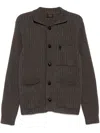 Brioni Long Sleeve Cardigan In Grey