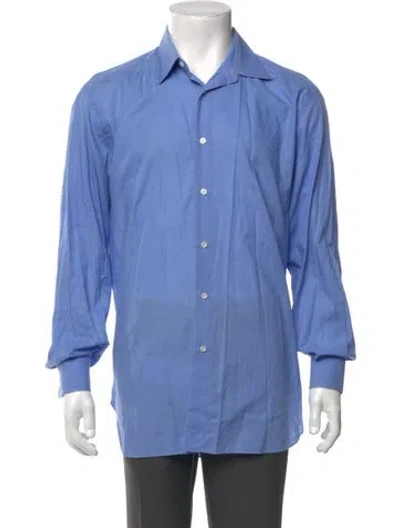 Pre-owned Brioni Long Sleeve Dress Shirt In Blue