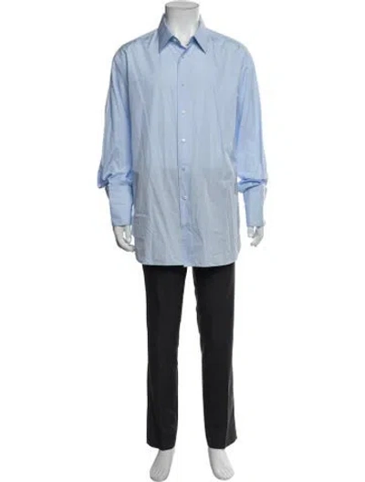 Pre-owned Brioni Long Sleeve Dress Shirt In Blue