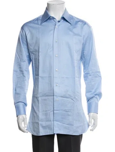 Pre-owned Brioni Long Sleeve Dress Shirt In Blue