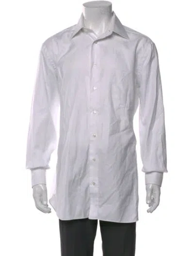 Pre-owned Brioni Long Sleeve Dress Shirt In Gray