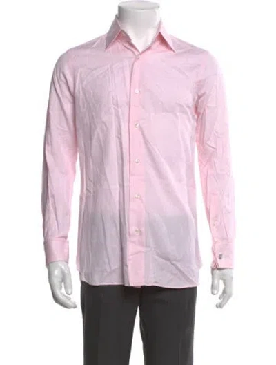 Pre-owned Brioni Long Sleeve Dress Shirt In Pink