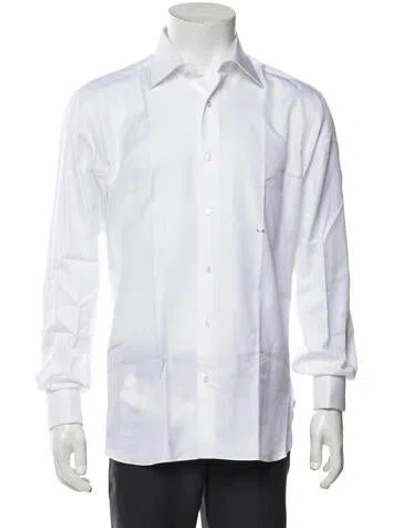 Pre-owned Brioni Long Sleeve Dress Shirt W/ Tags In White