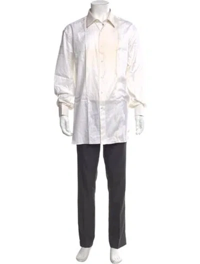 Pre-owned Brioni Long Sleeve Dress Shirt In White
