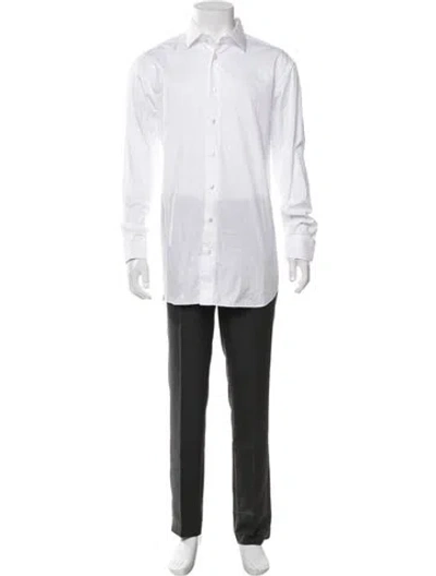Pre-owned Brioni Long Sleeve Dress Shirt In White