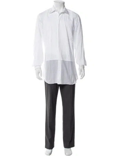 Pre-owned Brioni Long Sleeve Dress Shirt In White