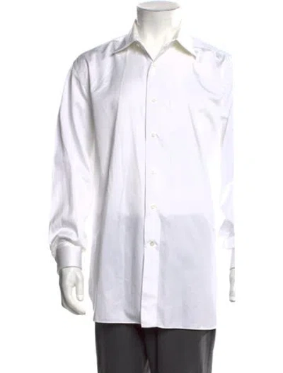 Pre-owned Brioni Long Sleeve Dress Shirt In White