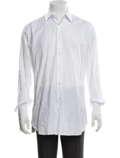Pre-owned Brioni Long Sleeve Dress Shirt In White