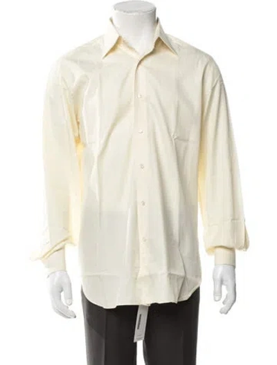 Pre-owned Brioni Long Sleeve Dress Shirt In Yellow