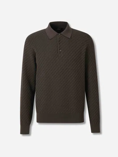 BRIONI BRIONI LONG SLEEVE POLO