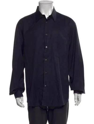 Pre-owned Brioni Long Sleeve Shirt In Blue