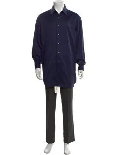 Pre-owned Brioni Long Sleeve Shirt In Blue