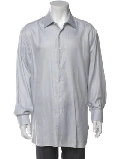 Pre-owned Brioni Long Sleeve Shirt In Gray