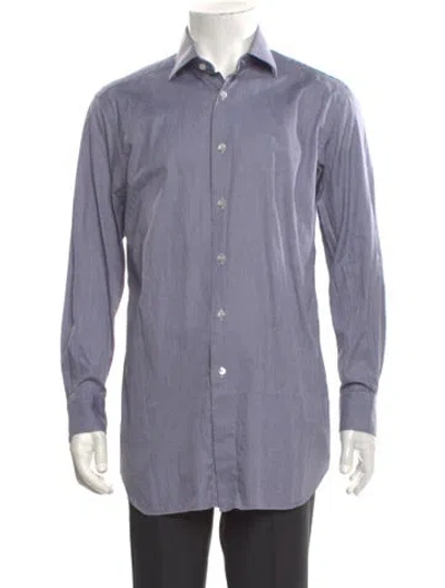 Pre-owned Brioni Long Sleeve Shirt In Gray