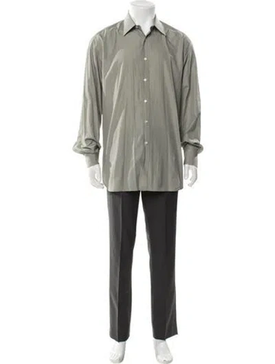 Pre-owned Brioni Long Sleeve Shirt In Green
