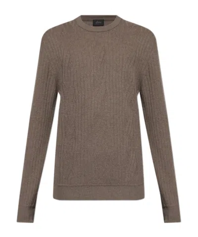 BRIONI BRIONI RIBBED BRAID SWEATER