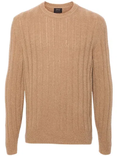 Brioni Long-sleeve Sweater In Brown