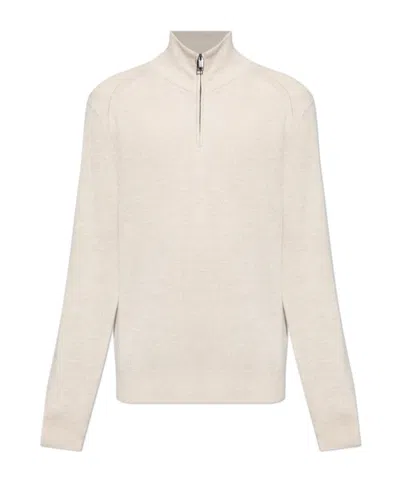 Brioni Long Sleeve Sweater In White