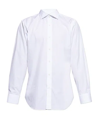 Brioni Regular-fit Shirt With Cufflink Cuffs In White