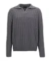 Brioni Polo Sweater In Black