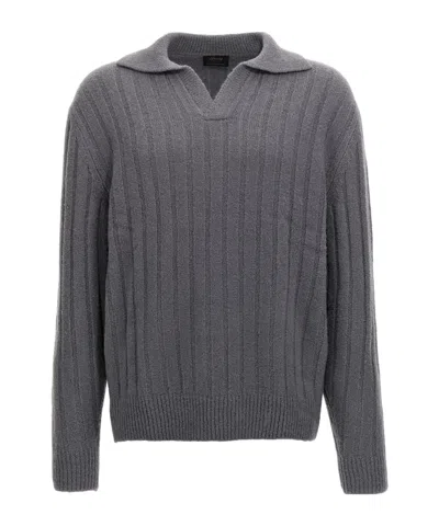 BRIONI BRIONI V-NECK POLO SWEATER