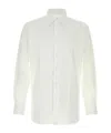Brioni Camicia In Popeline Bianco Uomo In White