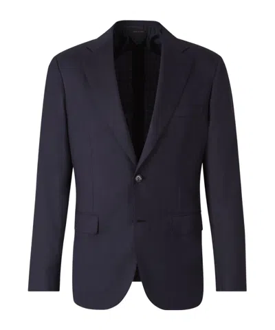 Brioni Long-sleeved Suit Coat In Black