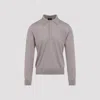 Brioni Cashmere-silk Blend Long-sleeve Polo In Gray