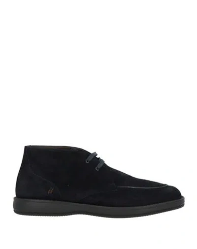 Brioni Man Ankle Boots Midnight Blue Size 9.5 Leather