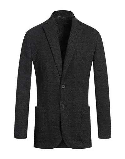 Brioni Man Blazer Charcoal Size L Cashmere In Black