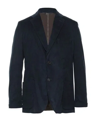 Brioni Man Blazer Midnight Blue Size 3xl Cotton