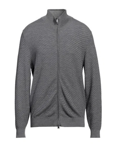 Brioni Man Cardigan Grey Size 42 Wool, Cashmere