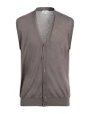 Brioni Man Cardigan Lead Size 44 Wool, Cashmere, Silk In Grey