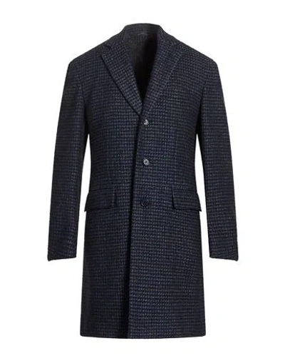 Brioni Man Coat Midnight Blue Size 40 Cashmere, Virgin Wool, Alpaca Wool, Silk, Polyamide